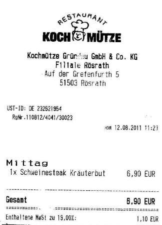 lgae Hffner Kochmtze Restaurant